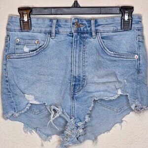 Zara Women's Distressed Denim Shorts, Size 6